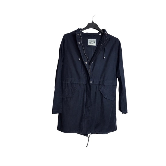 NWT Levis Women’s Field Military Jacket Navy Blue - Picture 16 of 16